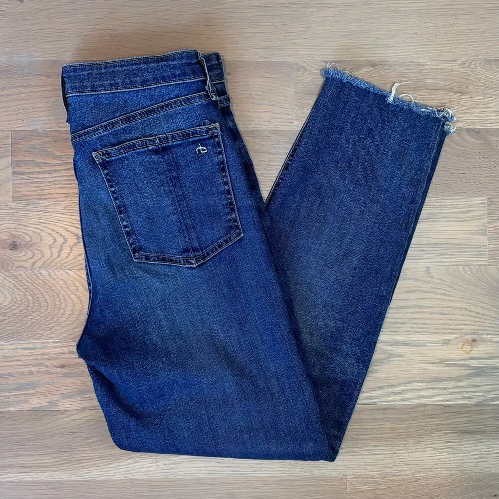 Rag & Bone Nina High Rise Ankle Cigarette Jeans Dark Wash Women’s Size 27